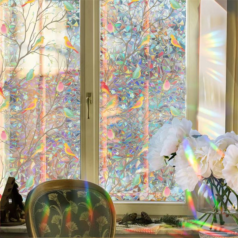 Stained Glass Opaque Non-Adhesive Frosted Bird Coverings Removable for view 4