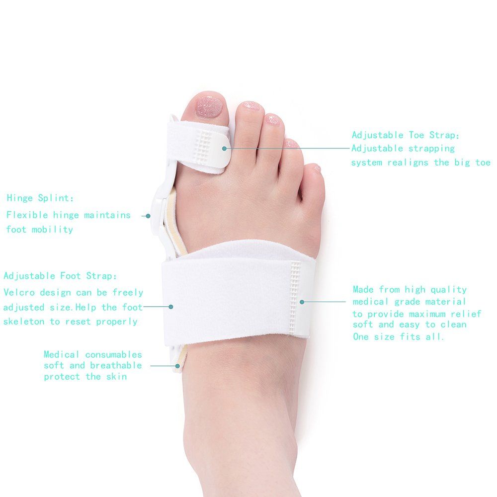 Corrector for Women，Valgus Brace Splint Pads Big Toe Separators Straightener view 3