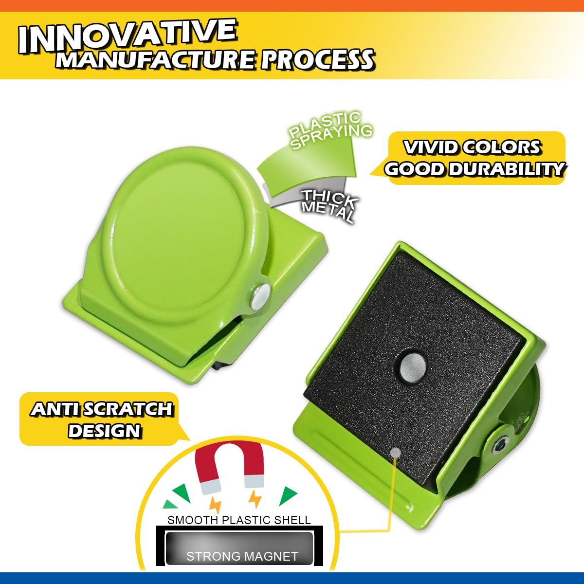 9 PCS Magnet Clips Magnetic Clips for Classroom Whiteboard Refrigerator Fridge view 2