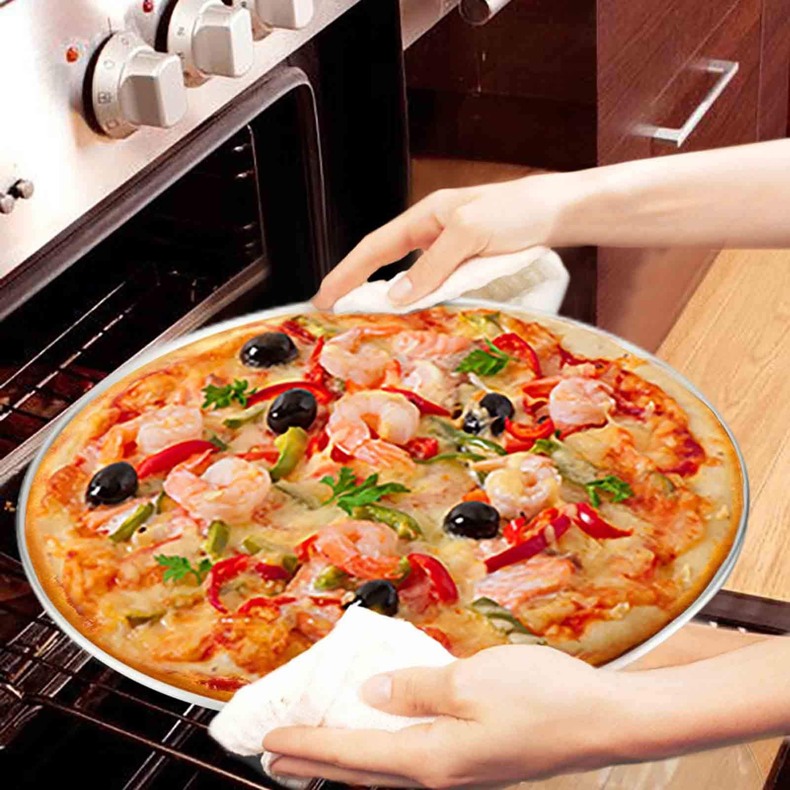 Pizza Pan, 12 inch Pizza Pan Stainless Steel Pizza Pan Tray Round Pizza Oven view 4