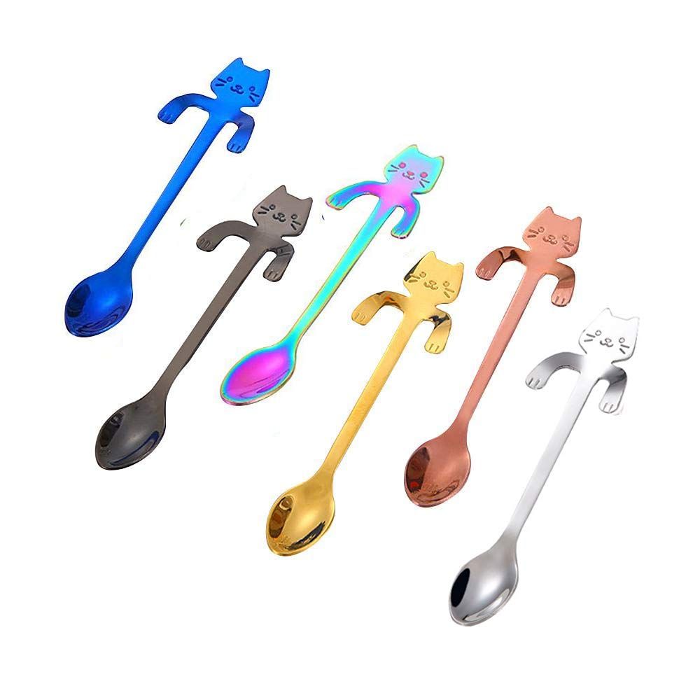 6 PCS Cat Spoon Coffee Tea Spoon Set