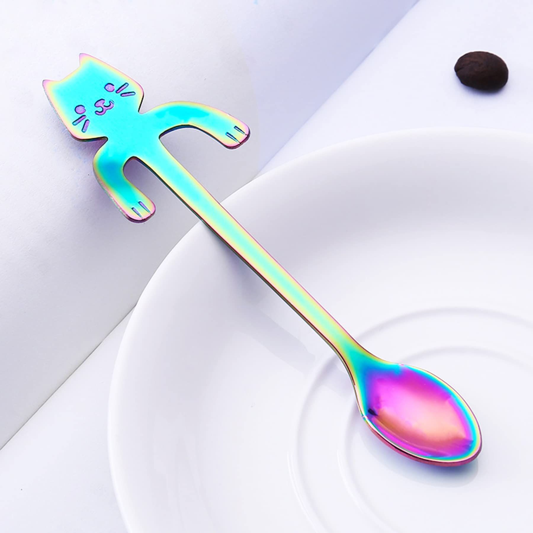 6 PCS Cat Spoon Coffee Tea Spoon Set view 2