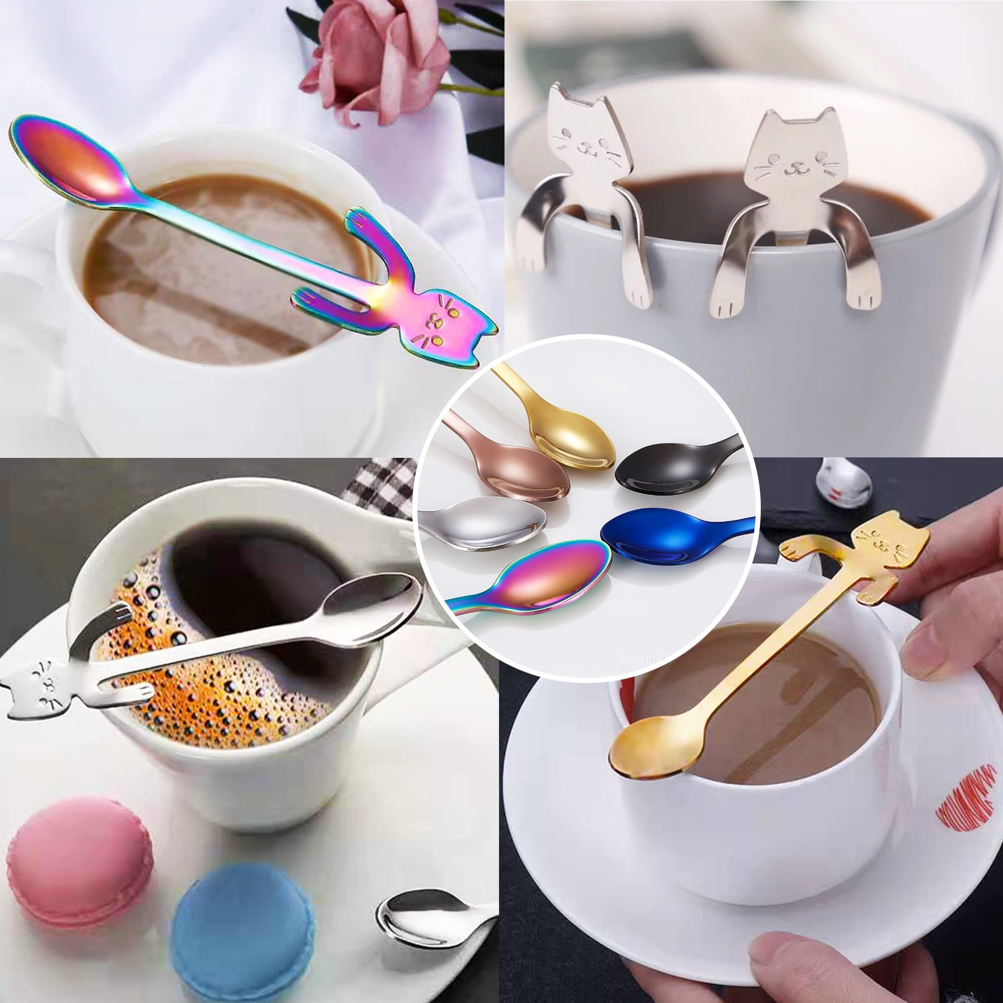 6 PCS Cat Spoon Coffee Tea Spoon Set view 4