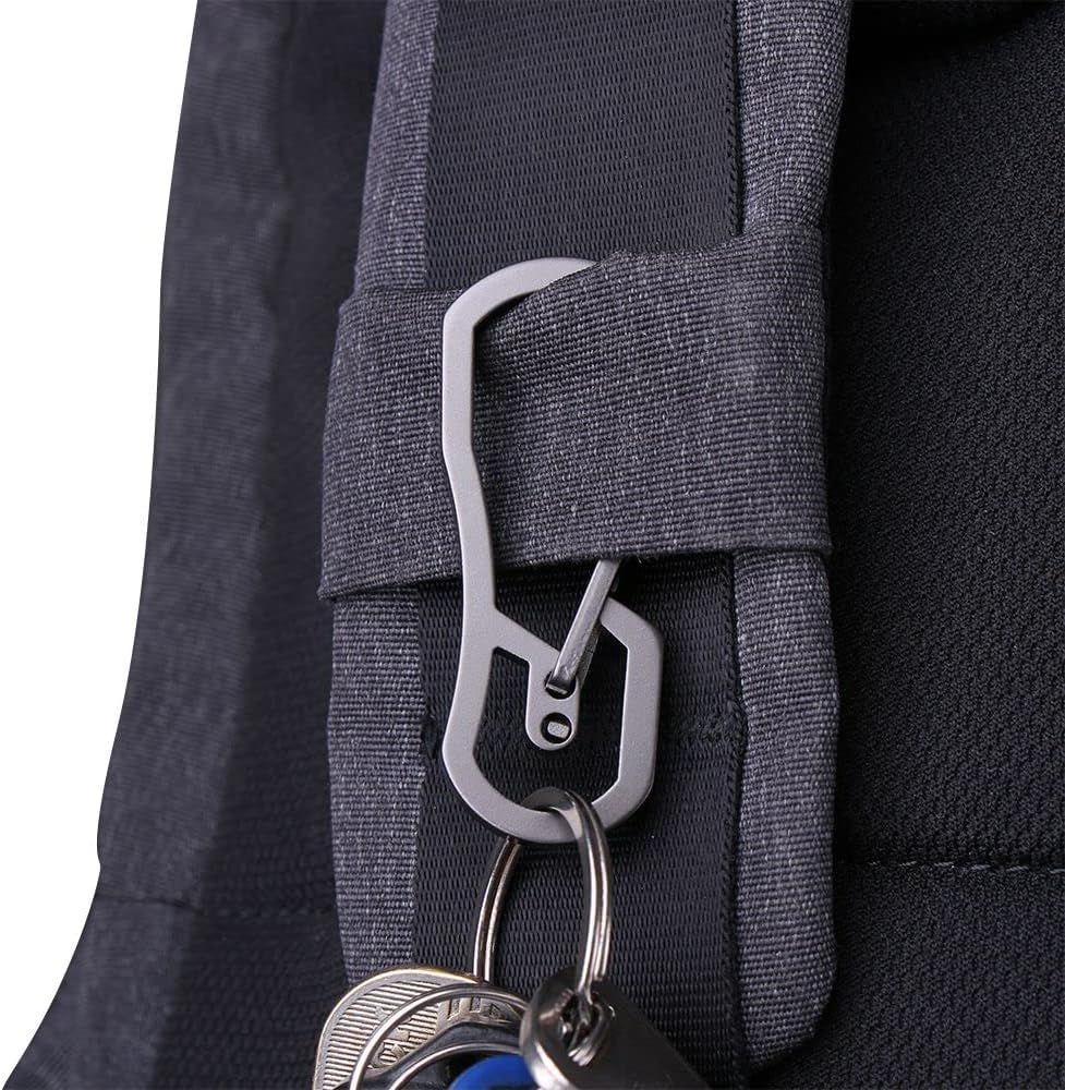 Outdoor Stainless Steel Tactical Keychain Carabiners Hanging Buckle Quickdraw view 2