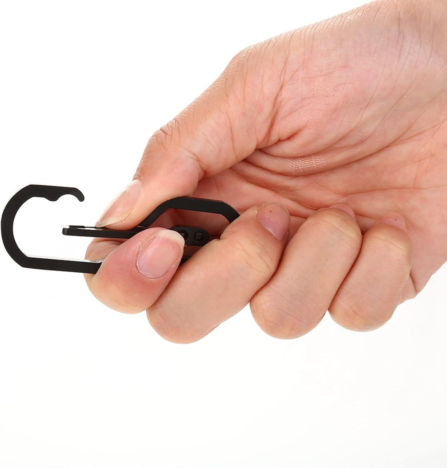 Outdoor Stainless Steel Tactical Keychain Carabiners Hanging Buckle Quickdraw view 5