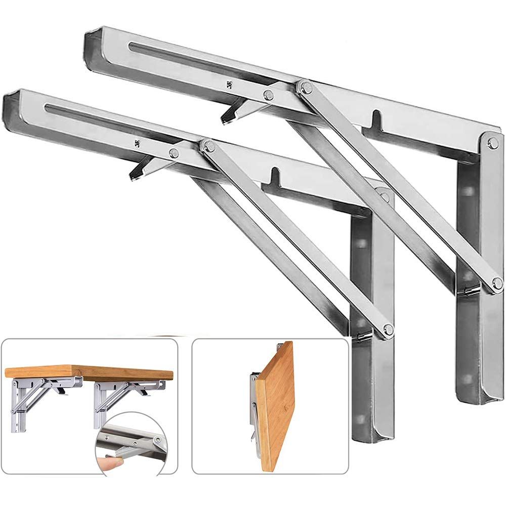 2 PCS Folding Shelf Brackets — image 1