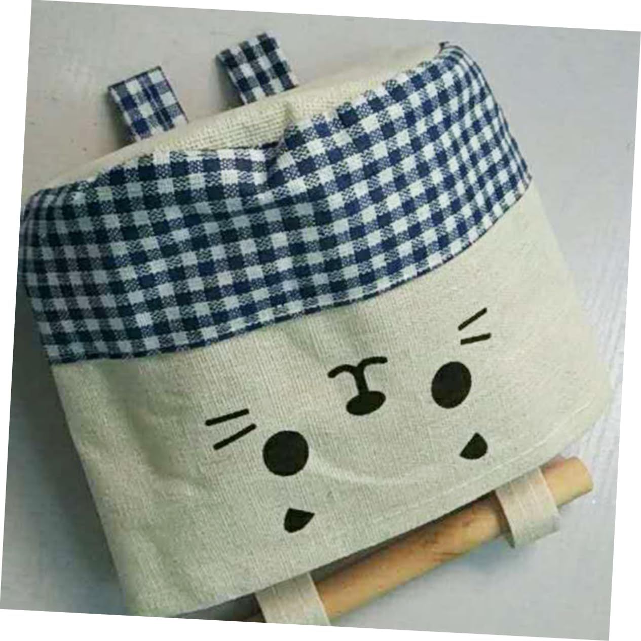 Cotton and linen single pocket storage hanging bag wall hanging storage bag view 4