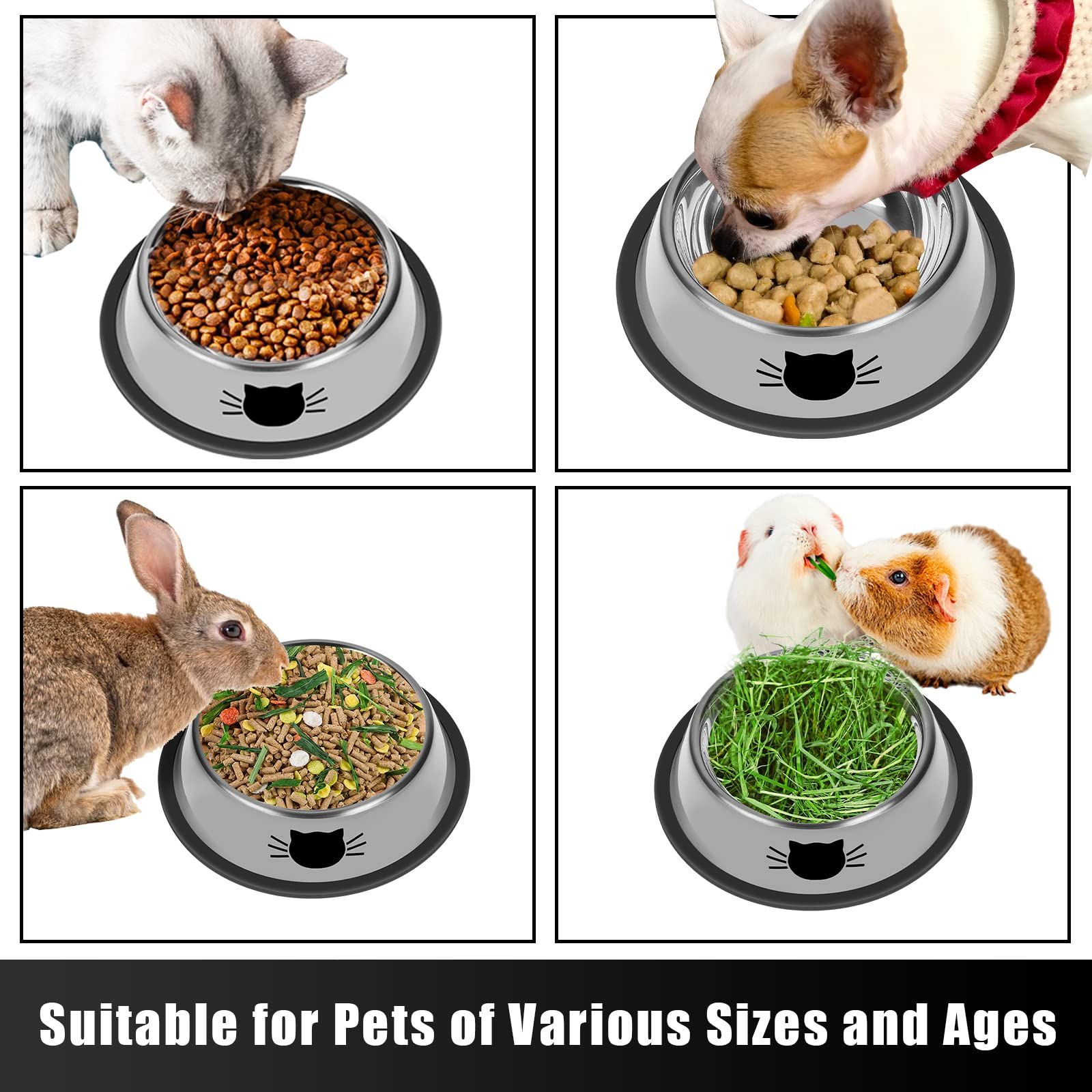Cat bowl anti slip stainless steel cat food bowl not broken view 4