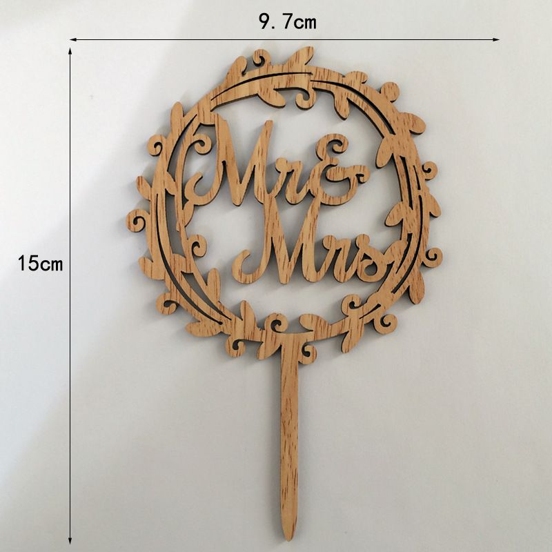 Chic Rustic Style Wedding Engagement Cake Topper view 3