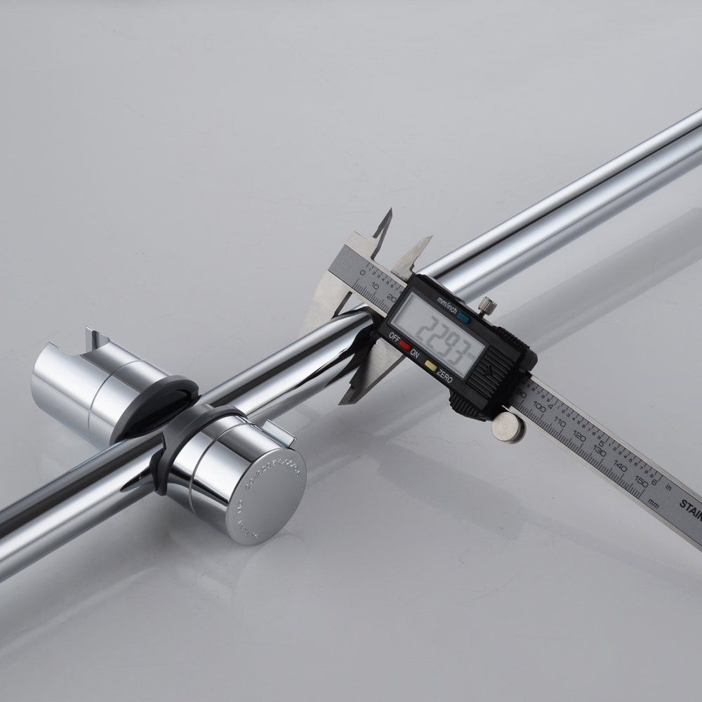 Rail Head Bracket Holder for Slide Bar Slider Clamp Bathroom Replacement 360 view 2