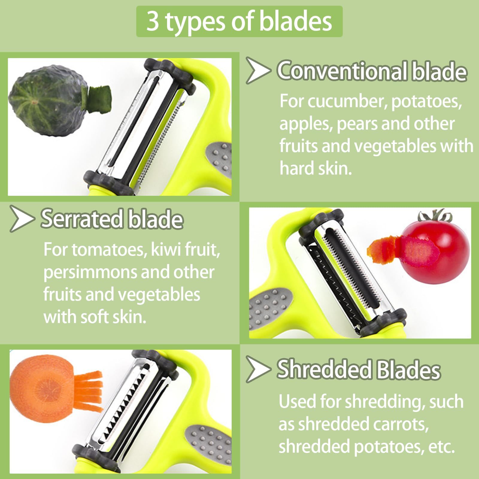 Peeler For Kitchen Multifunction Peelers 2-in-1Apple Peeler Vegetable Peeler view 5