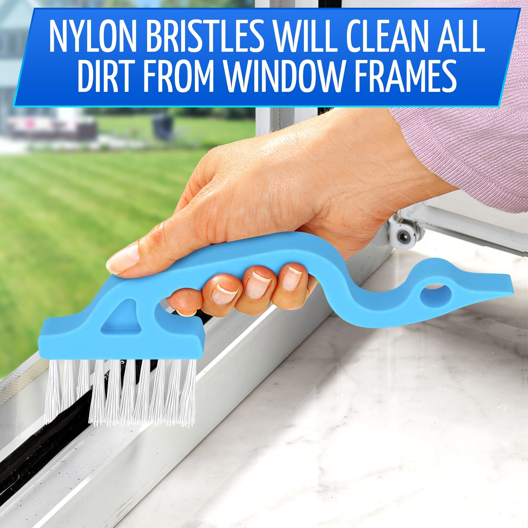 Gap cleaning brush, sliding window track cleaning brush - hard bristled brush view 5