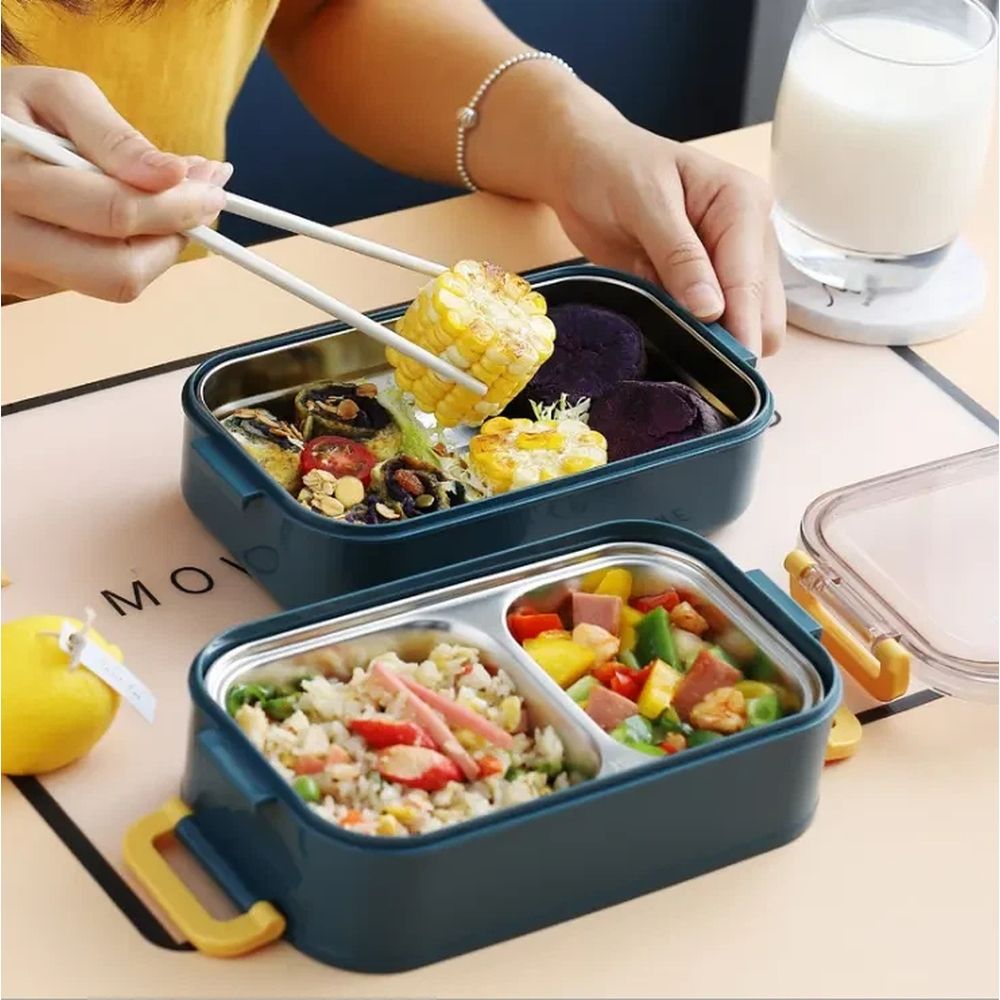 304 Stainless Steel Box Single/Double Layer Keep Foods Separated Keep Warm And view 3