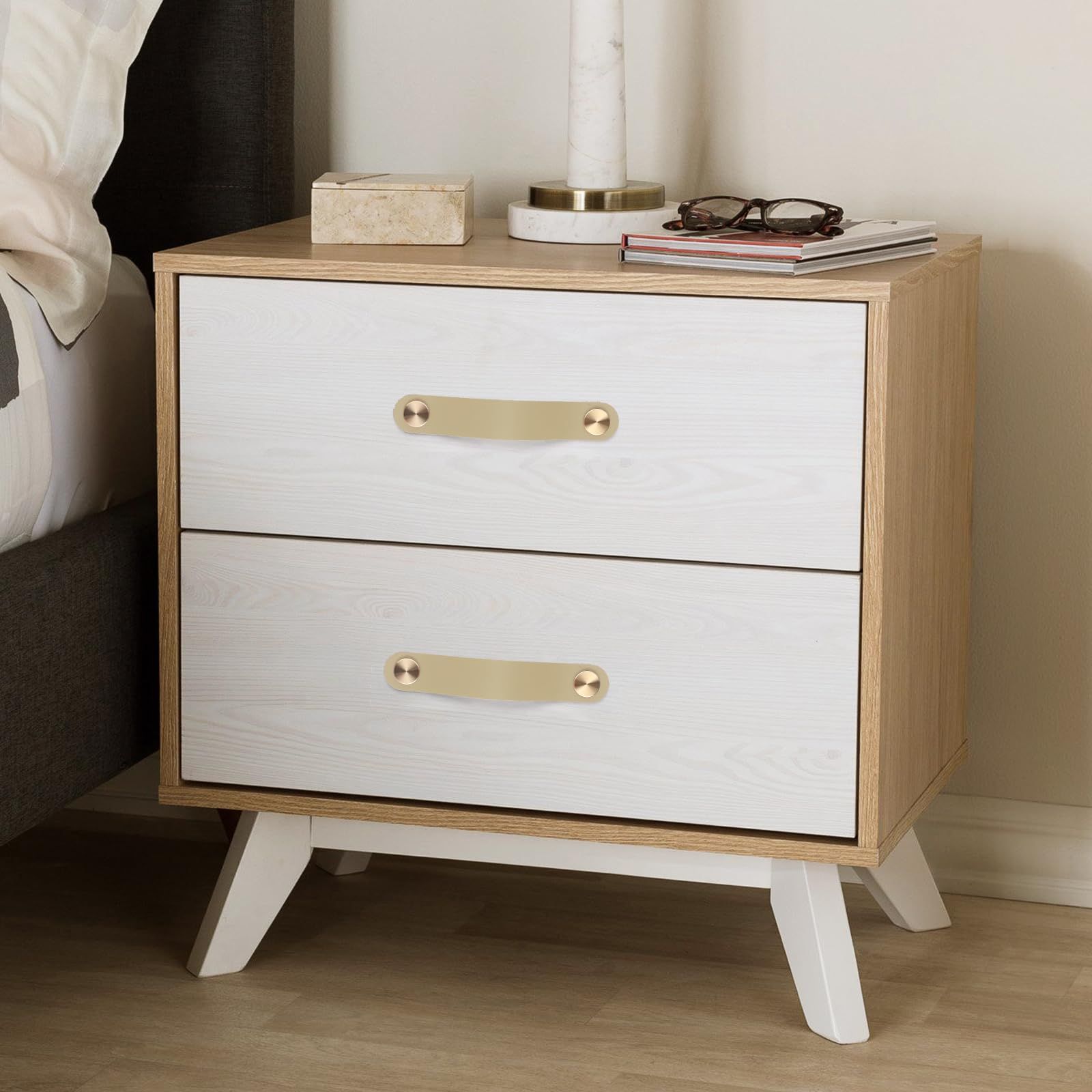 4PCS Leather Drawers Pulls Handles view 5