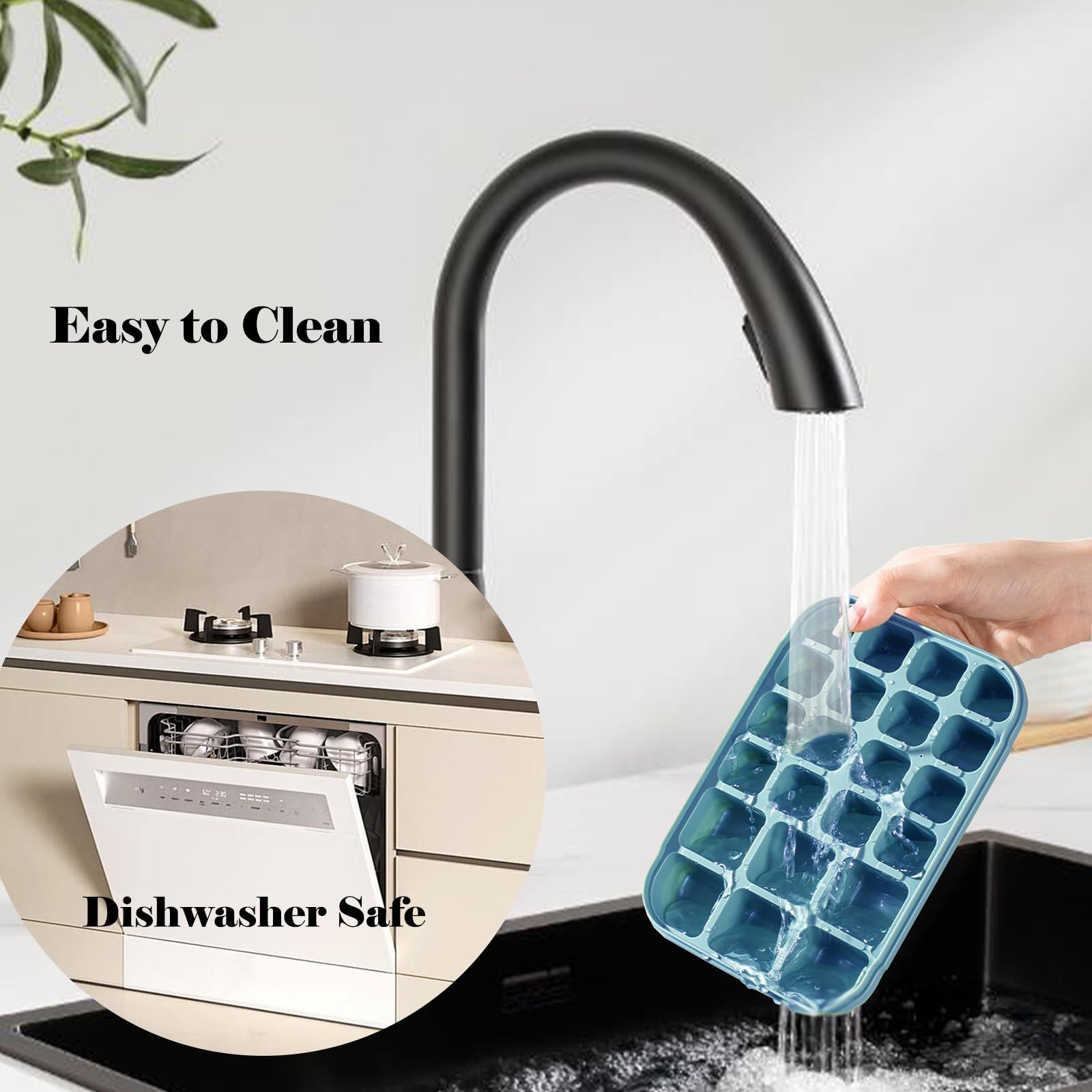 Silicone Ice Cube Trays for Freezer view 2