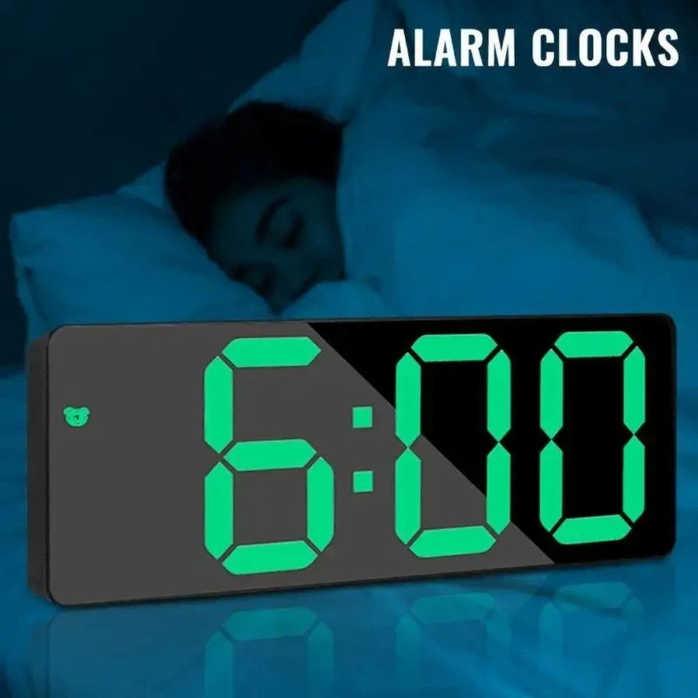Digital Alarm Clock Large LED Display with 2 Alarm Settings，12/24H view 5