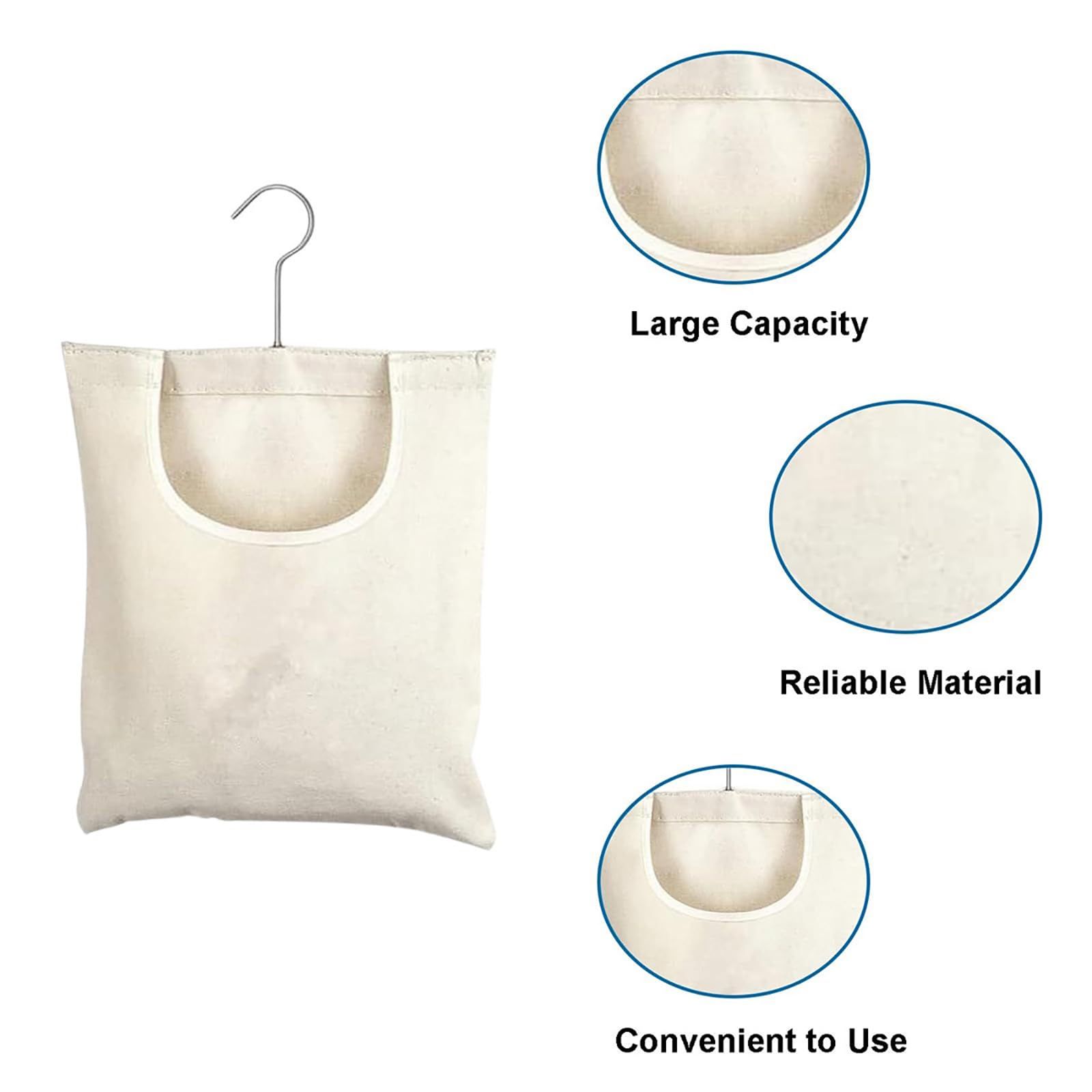 Clothespin Bag with Hanging Hook，10.6 x 12.6 Inch Summer Laundry Clothes Pin — image 1