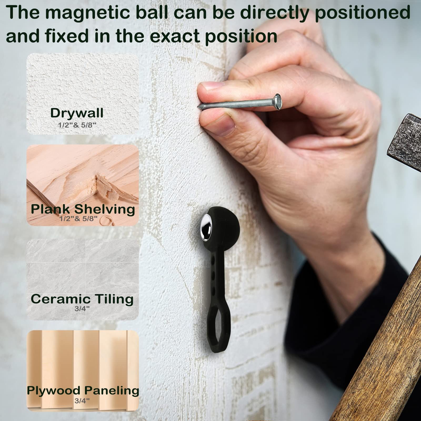 Magnetic Stud Finder With 27 Pounds of Pull Magnetic Power view 3