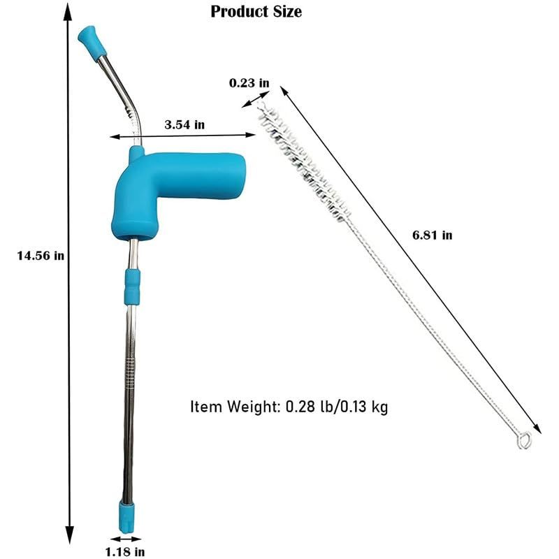 Beer straw, double beer breathing tube, beer dispenser 304 stainless steel view 5