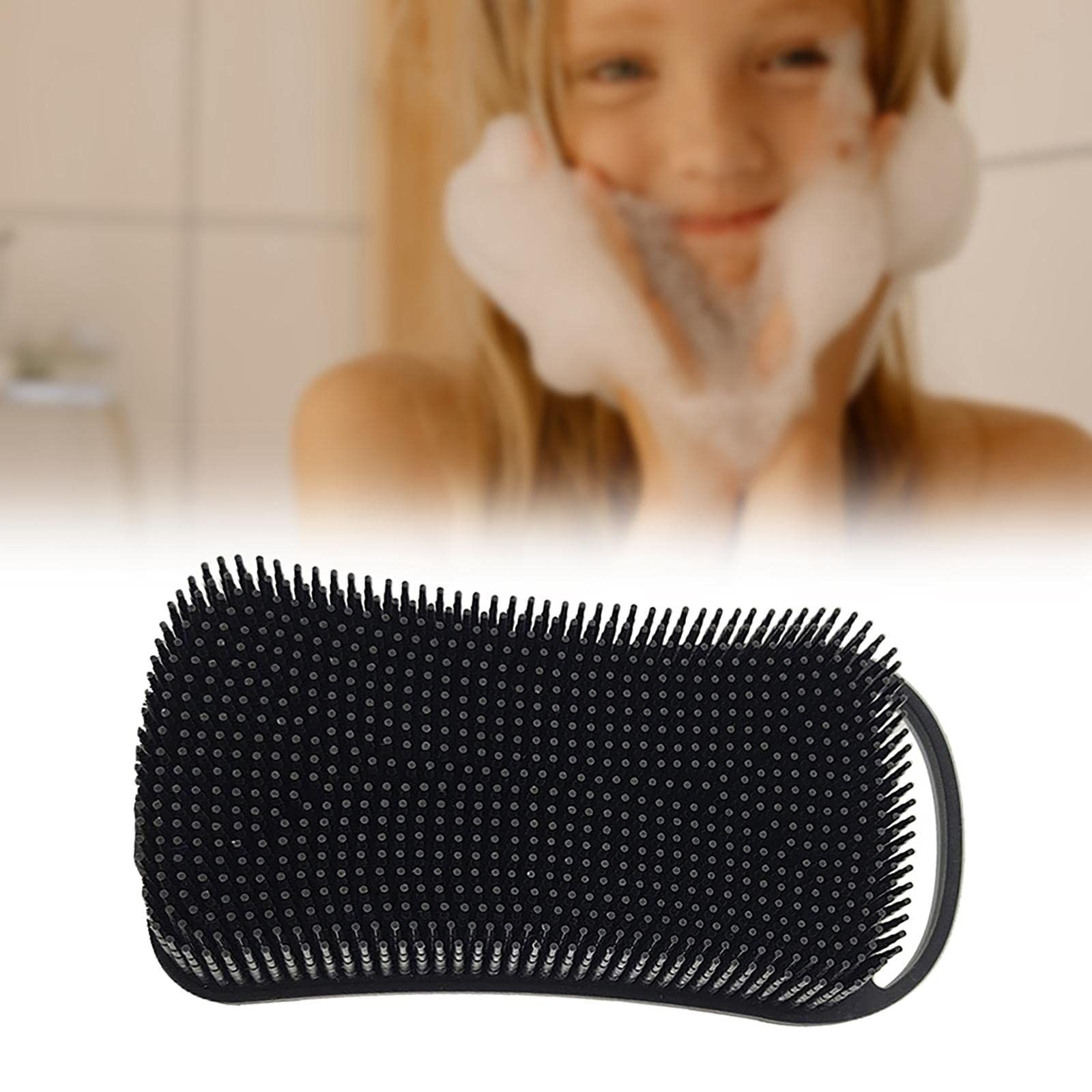 Massage cleaning brush, bathtub scrubbing brush, lanyard silicone shower view 2
