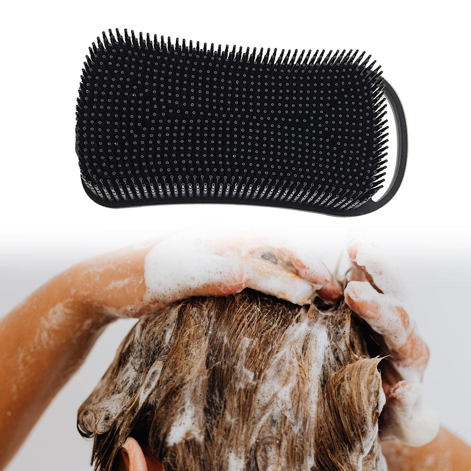Massage cleaning brush, bathtub scrubbing brush, lanyard silicone shower view 3