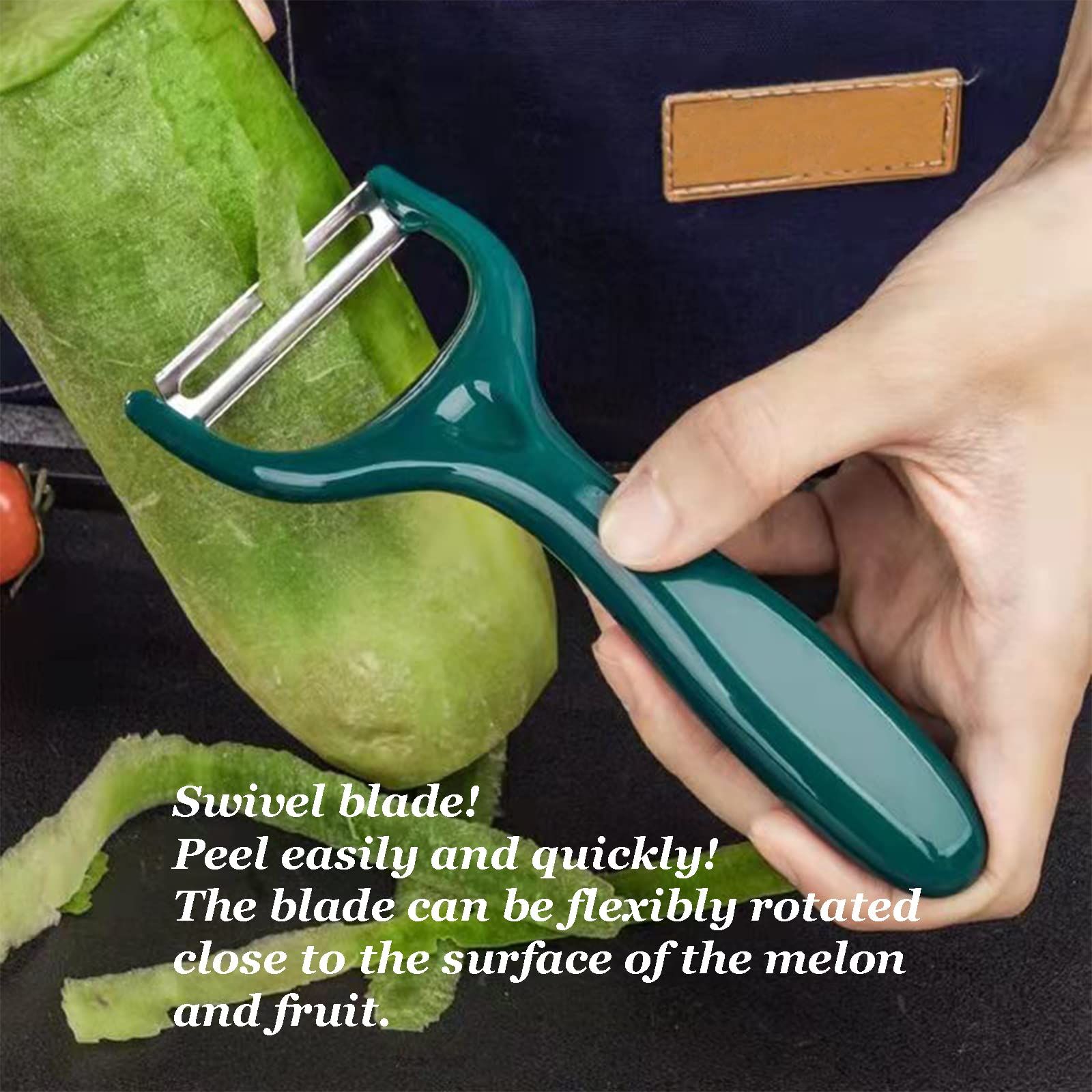 Durable vegetable peeler with anti slip handle and stainless steel sharp blade view 4