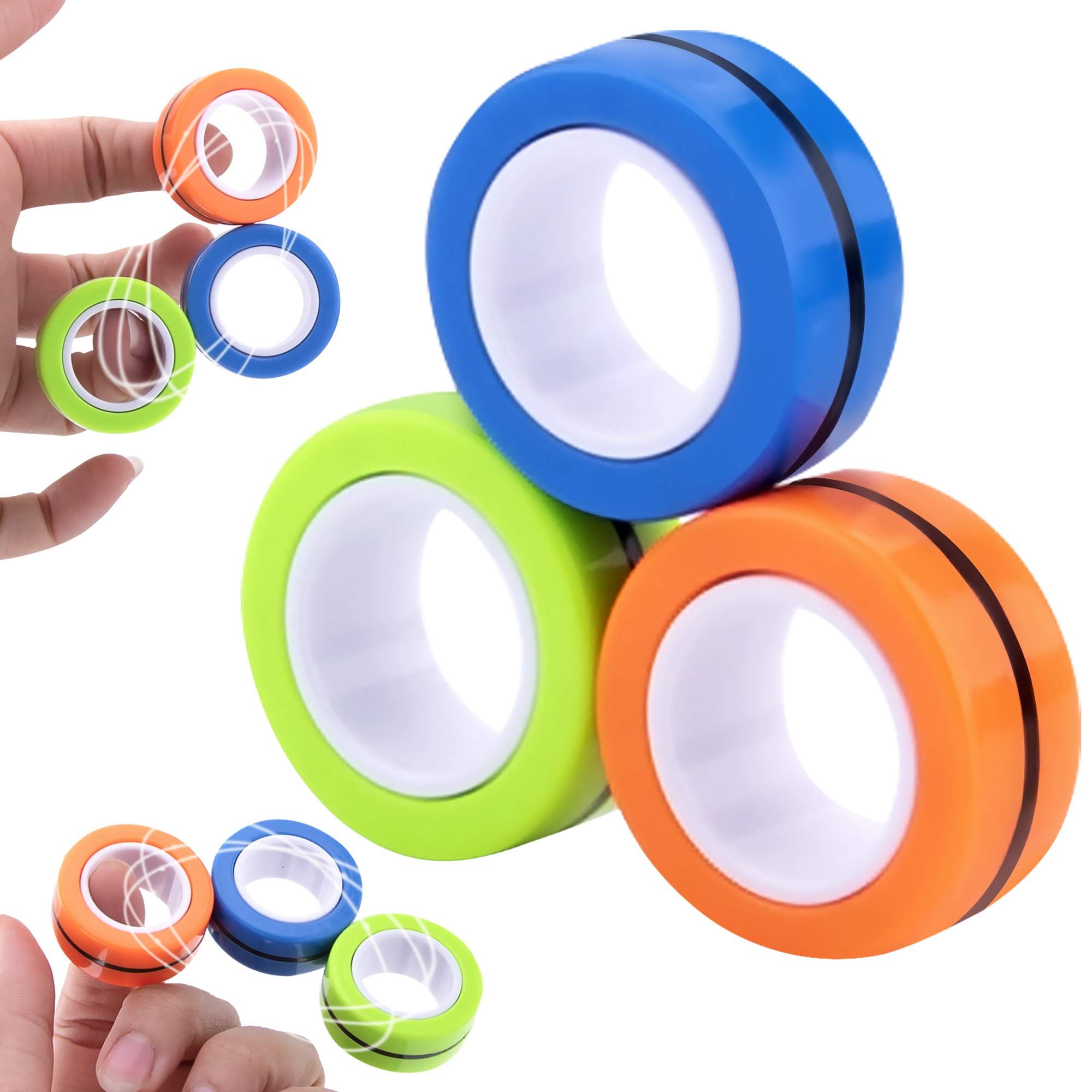Magnetic Rings Newest 3 PCS Set Novelty Toys for Stress and Anxiety Relief — image 1
