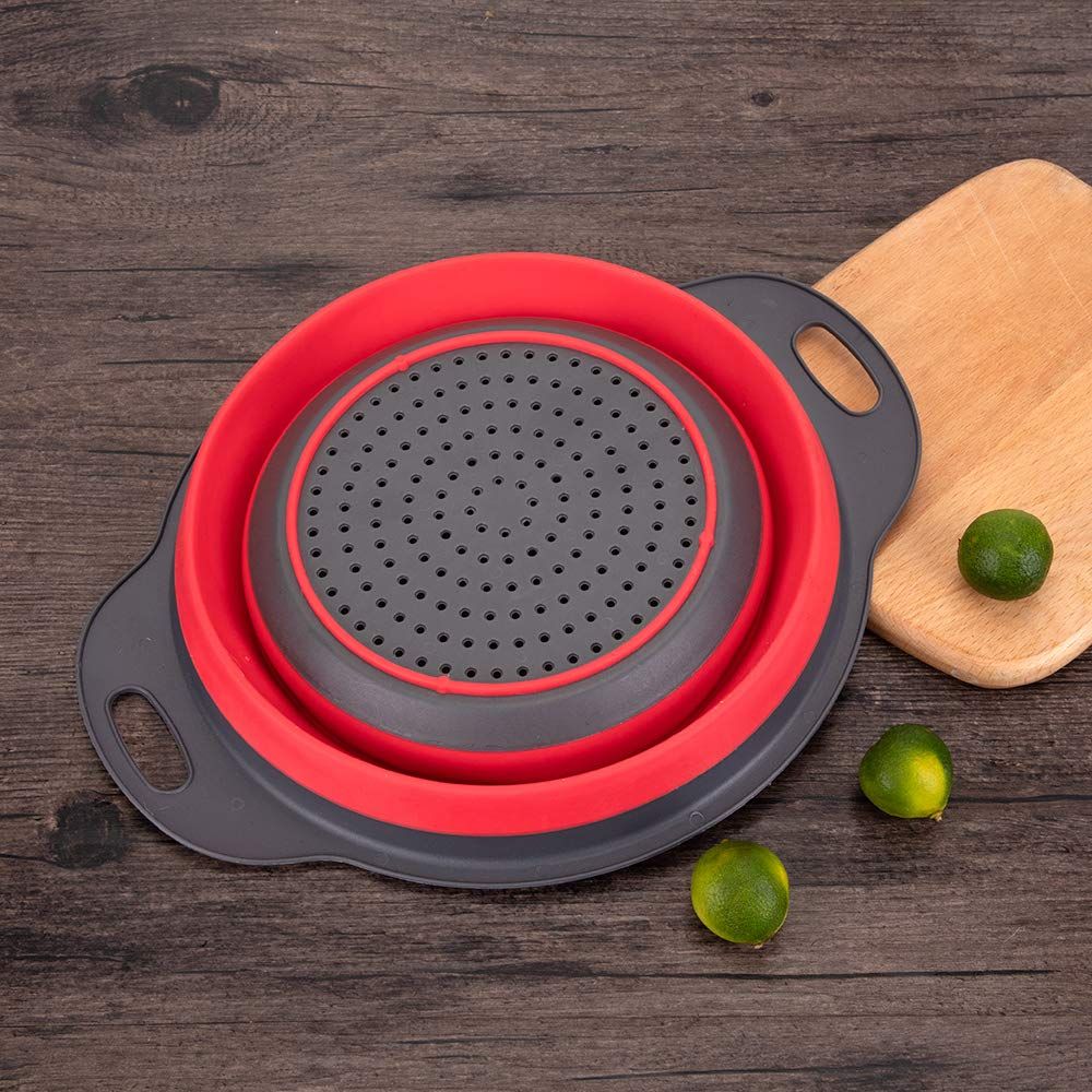 Collapsible , Collapsible Strainer, Space-Saving Kitchen Strainer, Food-Grade view 3