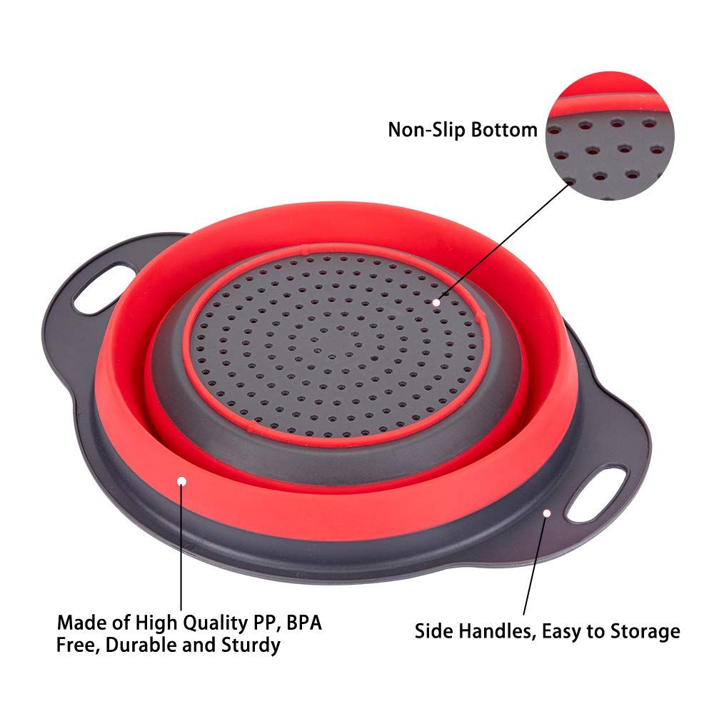 Collapsible , Collapsible Strainer, Space-Saving Kitchen Strainer, Food-Grade view 5