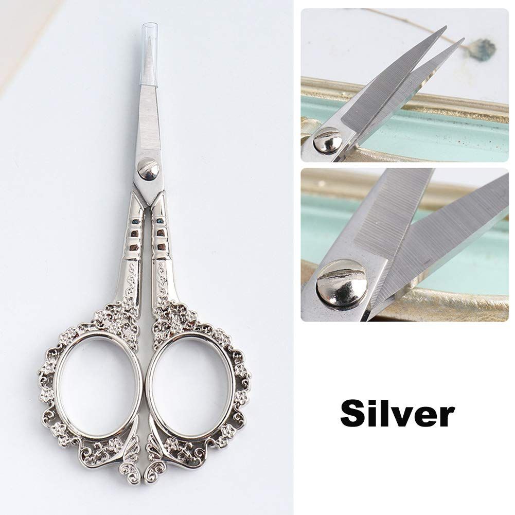 2PCS Plum Blossom Scissors Sewing Embroidery Cutting Fabric Craft Scissors view 3