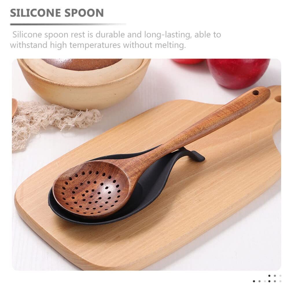 2PCS Silicone spoon holder for stove surface - heat-resistant and easy to view 3