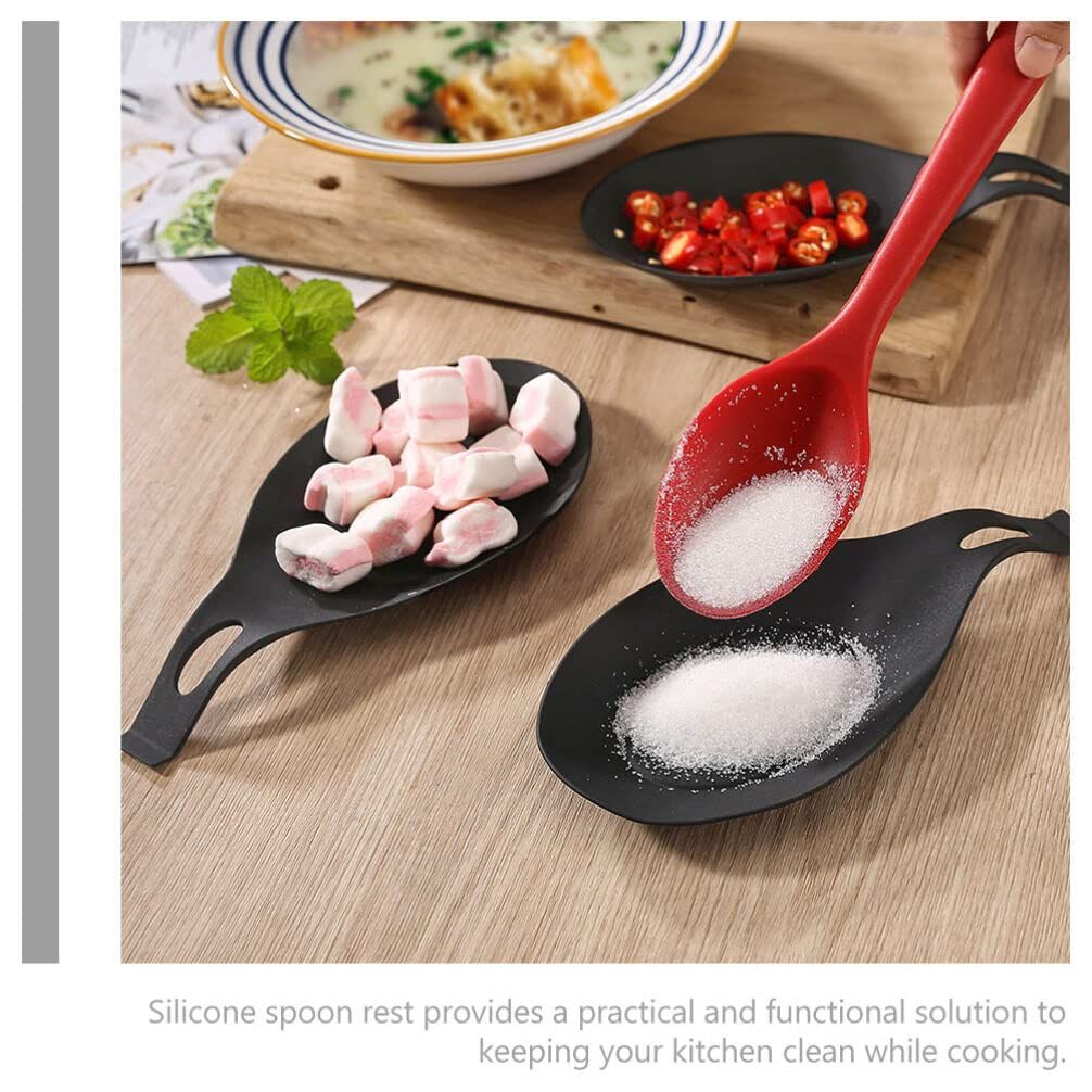 2PCS Silicone spoon holder for stove surface - heat-resistant and easy to view 5