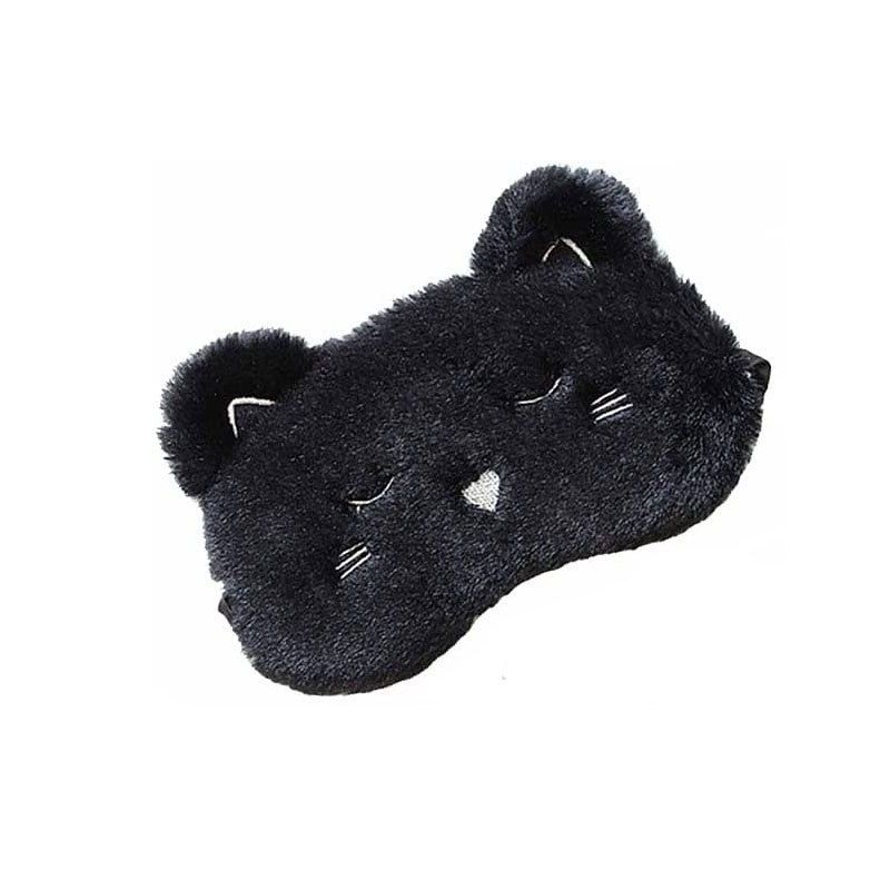2PCS Cute Animal Sleeping Mask Soft Plush Eye Mask Blindfold Cover for Kids view 3