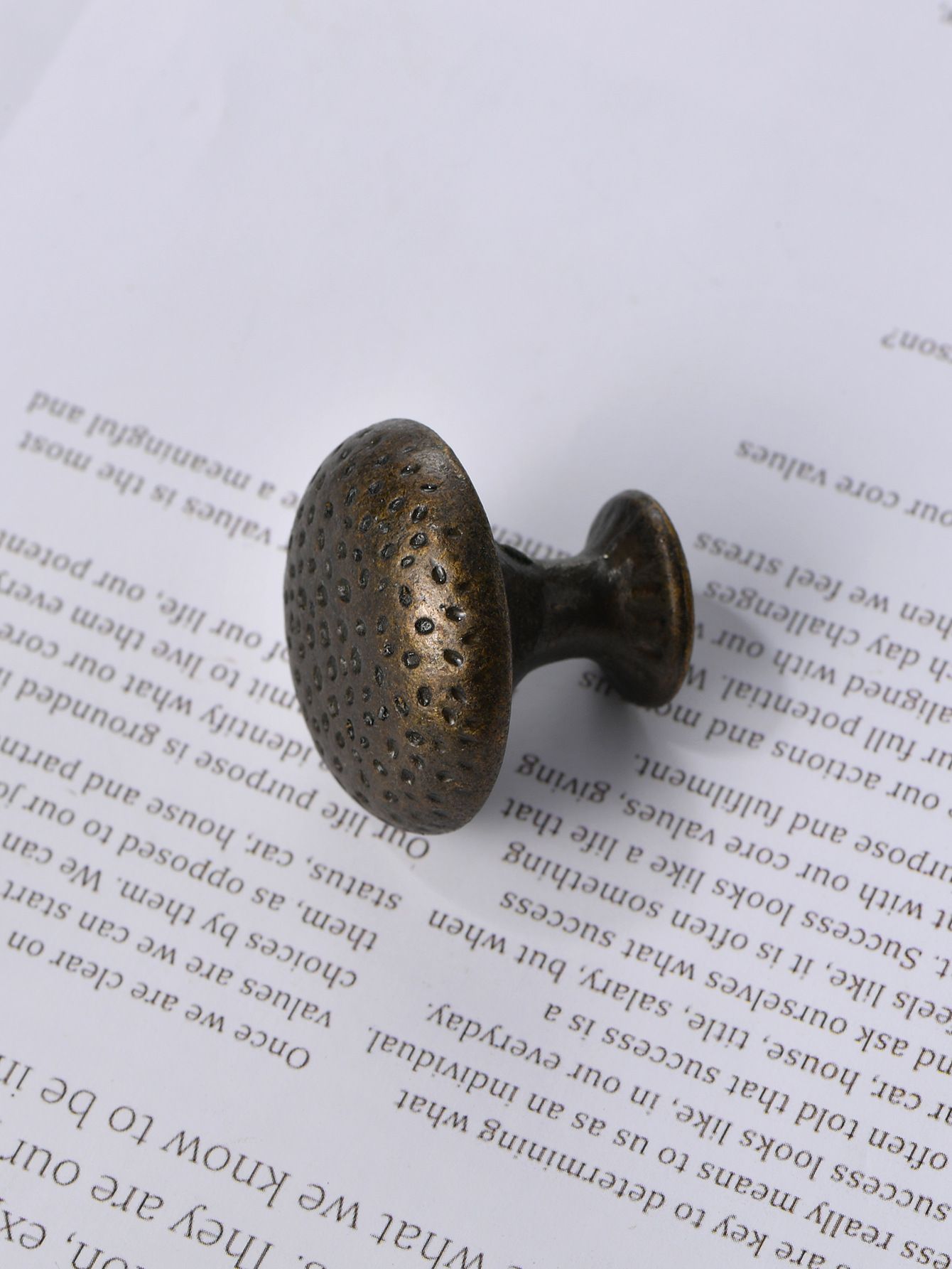 3 Pack Rustic Knobs,Antique Brass Cabinet Knobs Hammered Cabinet Knobs Kitchen view 5