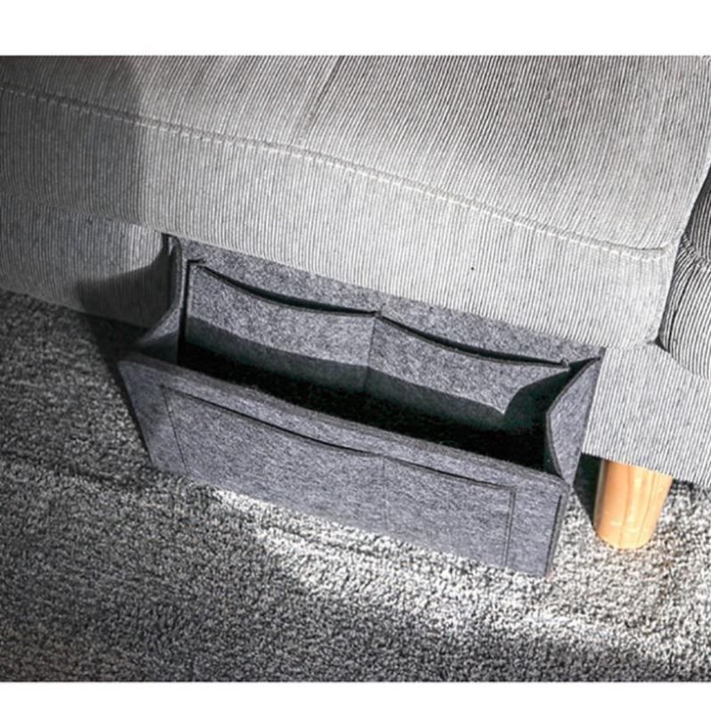 Gray Bedside , Hanging Storage Organizer for Phone, Tablet, Remotes, Magazine view 2