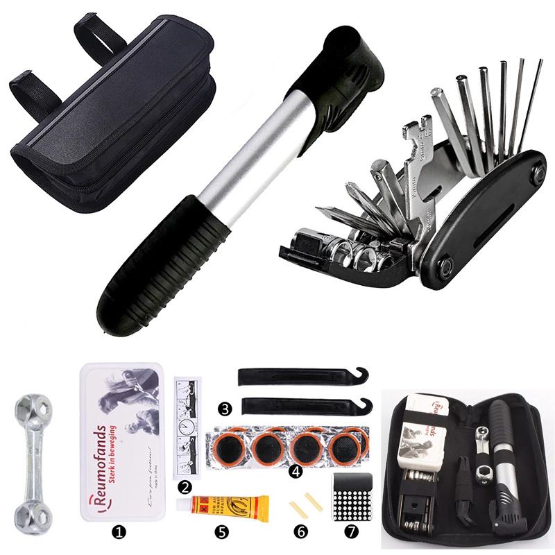 Bike Repair Bag & Bicycle Tire Pump — image 1