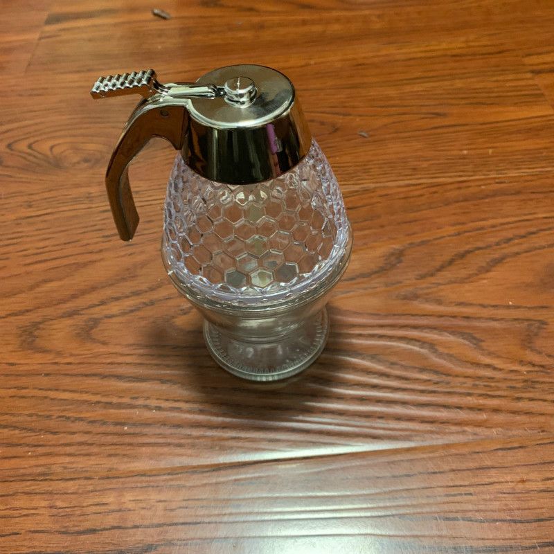 Honey Dispenser – No Drip Glass with Stand – Honey Jar – Clear Glass Honey view 5