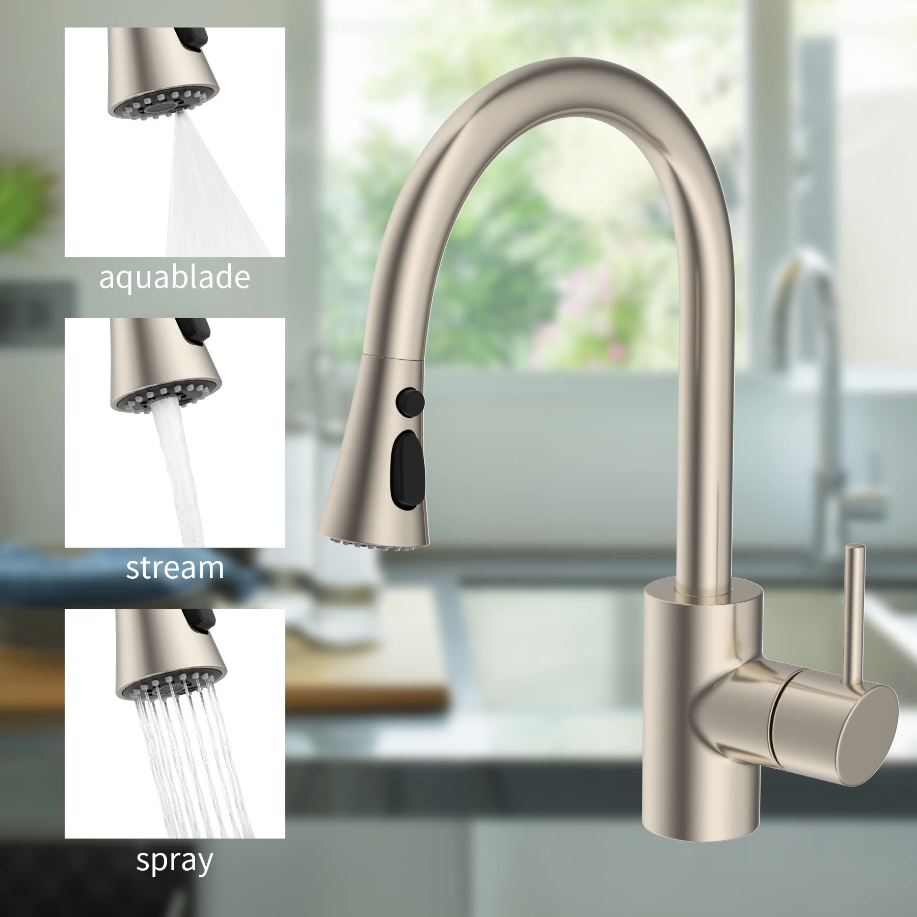 Pull Down Kitchen Faucet Head Replacement view 2