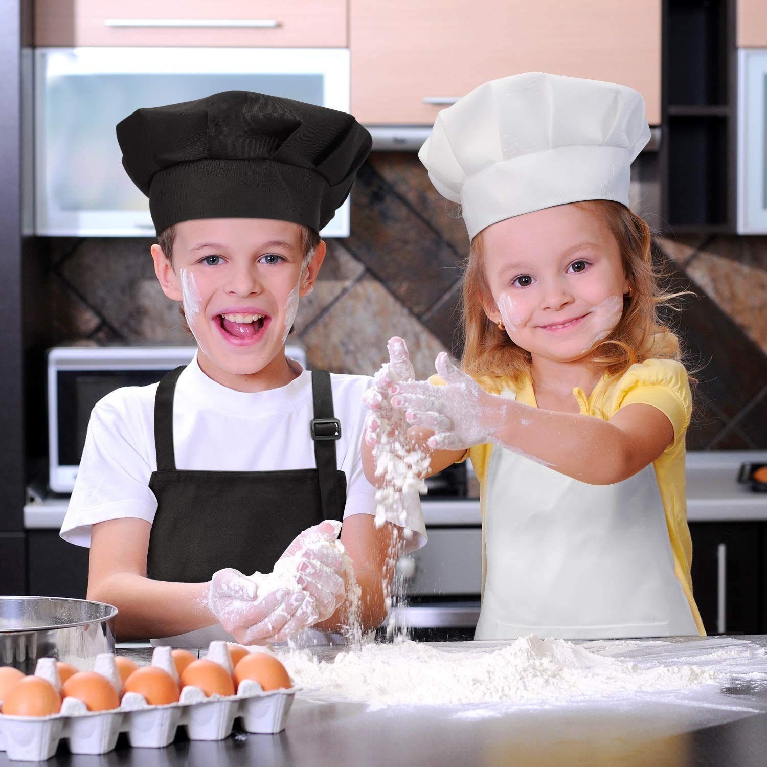 6 Pieces Kids Chef Hat Apron Set view 4