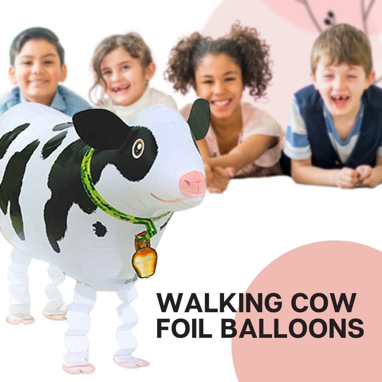3PCS Cow Balloons Cow Party Favors Mylar Cow Balloon Birthday Decorations Cow view 4