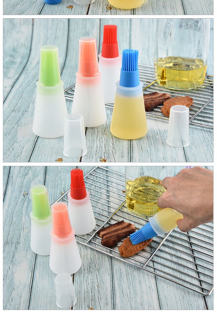 4 pcs Silicone Oil bottle brush， BBQ/Pastry Basting Brushes view 5