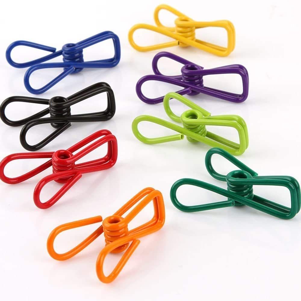 Chip Clips, 10 Pcs Colors Utility Metal Clips PVC-Coated High Elasticity Good — image 1