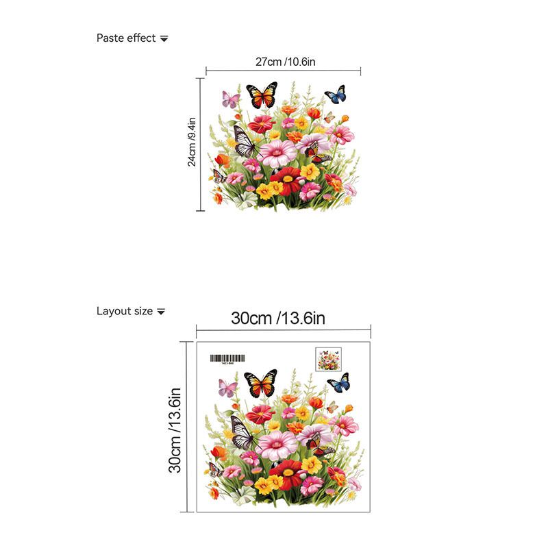 Flower Toilet Seat Stickers Self-Adhesive Toilet Lid Decals DIY Removable view 3