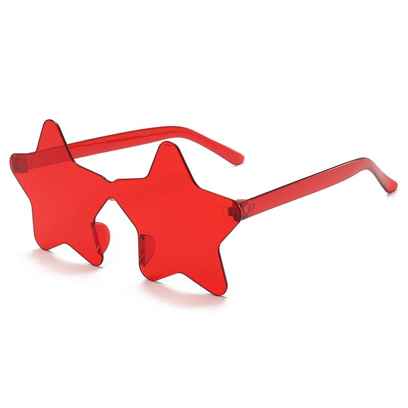 2 Pair Star Shaped Sunglasses Transparent Color Star Glasses Pentagram Glasses view 2