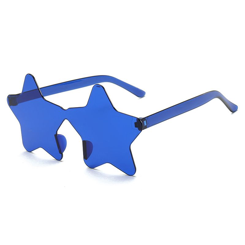 2 Pair Star Shaped Sunglasses Transparent Color Star Glasses Pentagram Glasses view 3