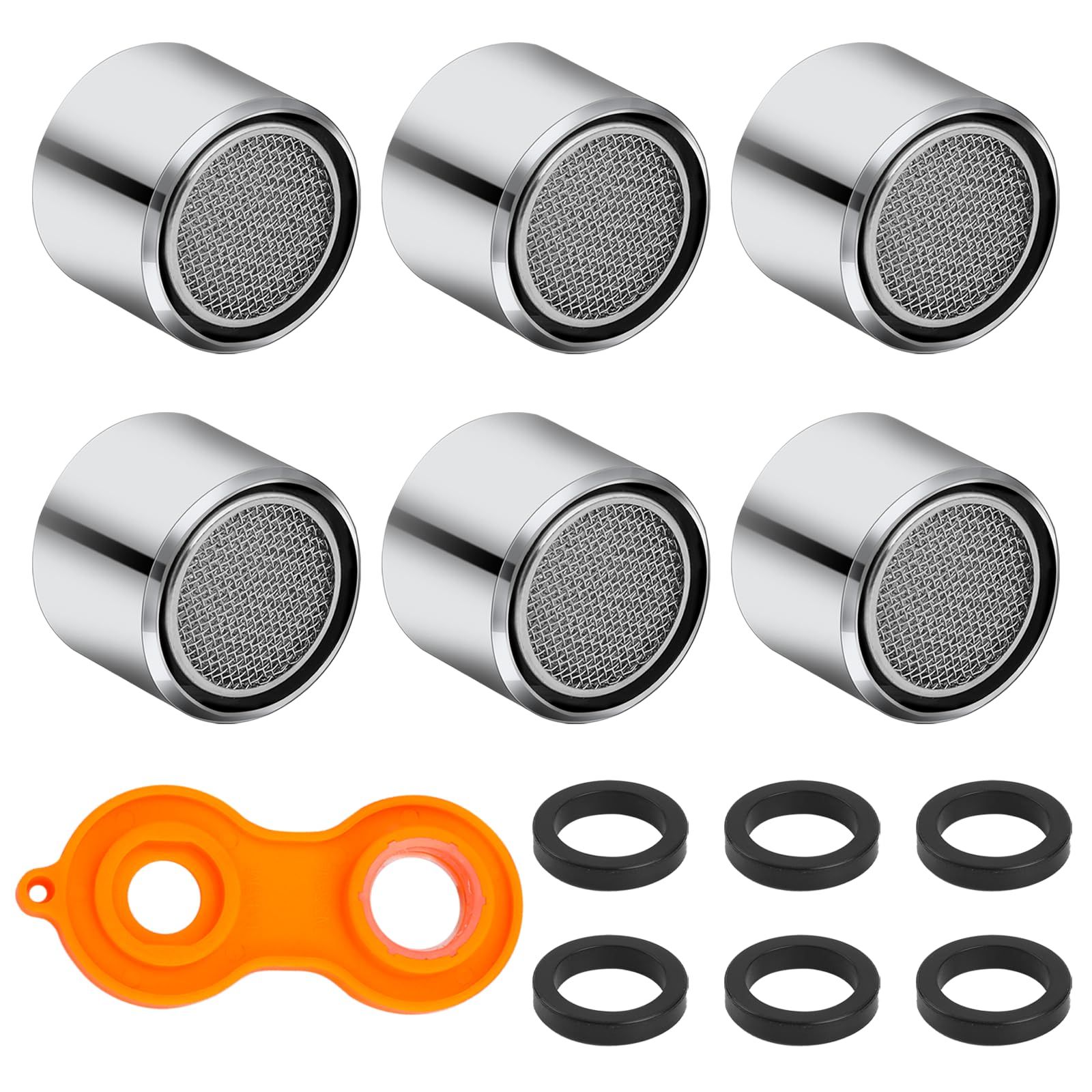10 Pcs Female Thread Faucet Aerator Aerator Silver Faucet Replacement Parts