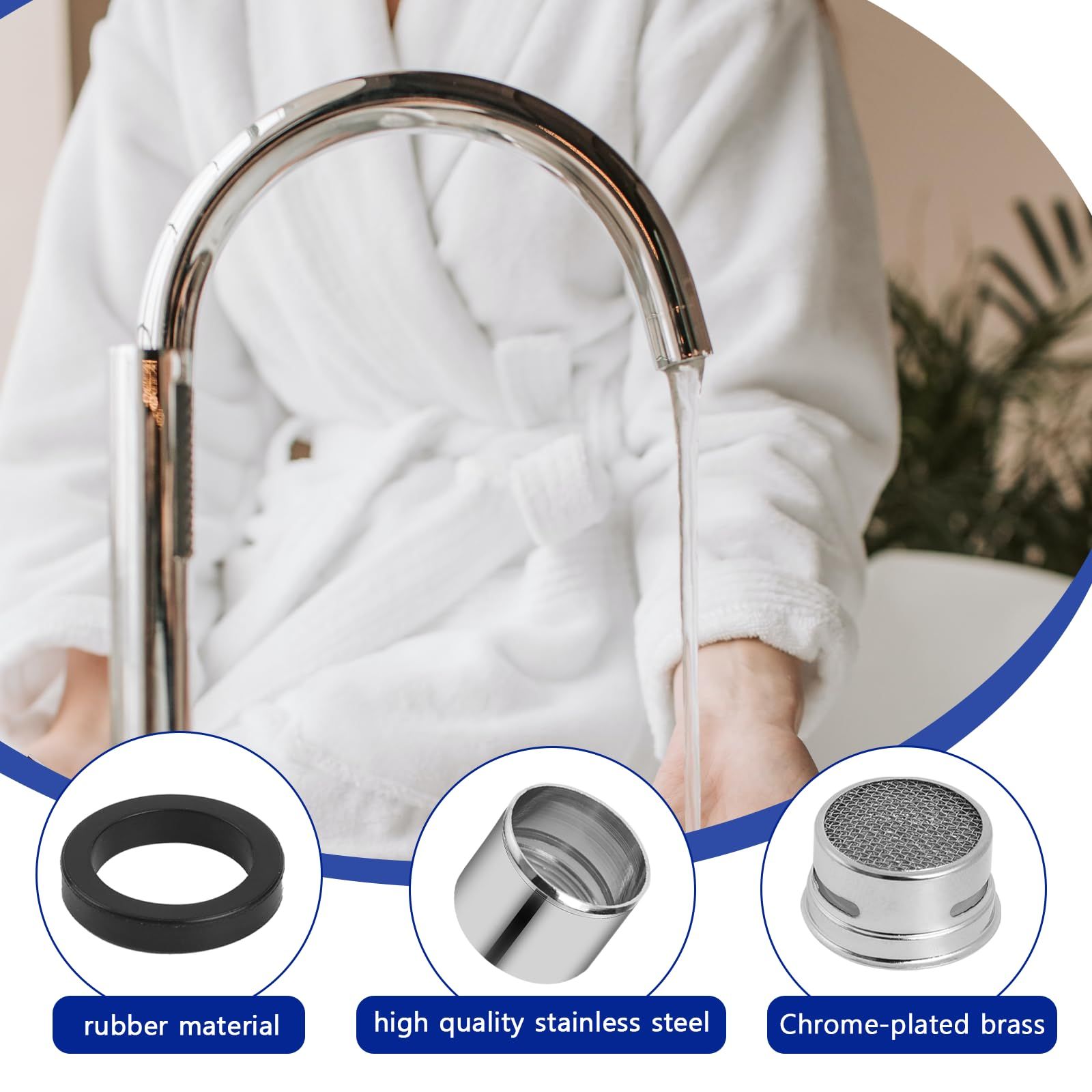 10 Pcs Female Thread Faucet Aerator Aerator Silver Faucet Replacement Parts view 3