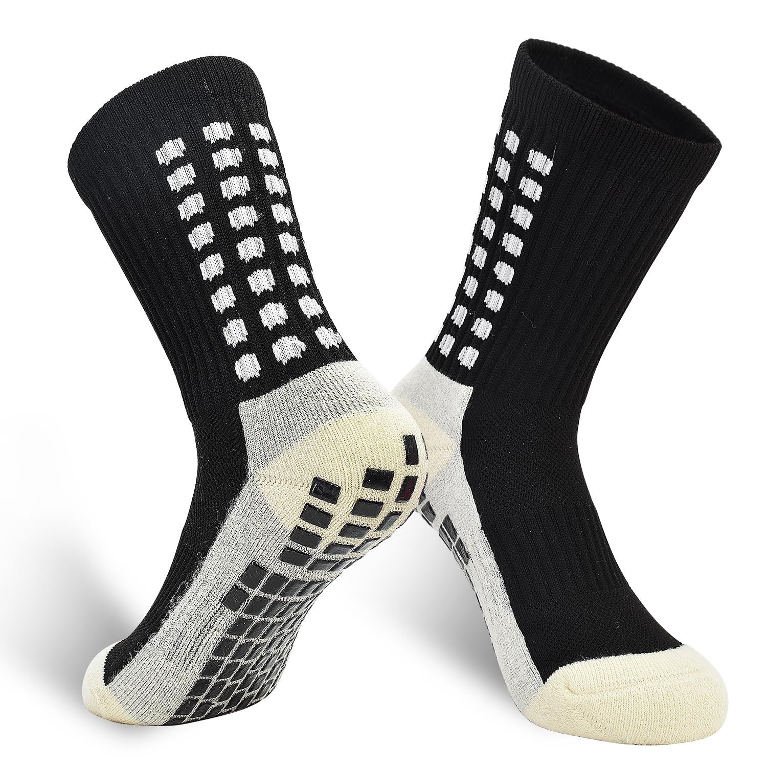Men's Socks Soccer Non Skid Ball Socks Anti Slip Non Slip Pads for Football