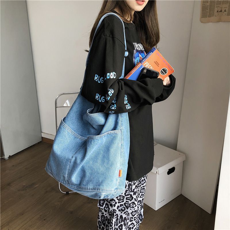 Denim Shoulder Bag for Women view 3