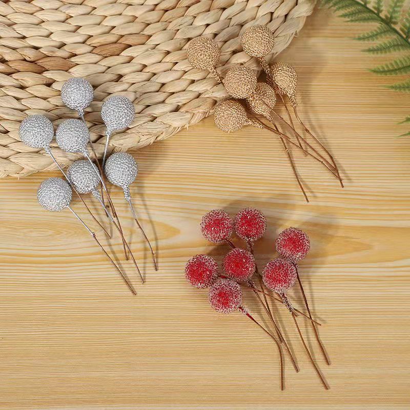 30 Pieces Artificial Berries Fake Mini Simulation Bouquet Cherries for DIY view 2